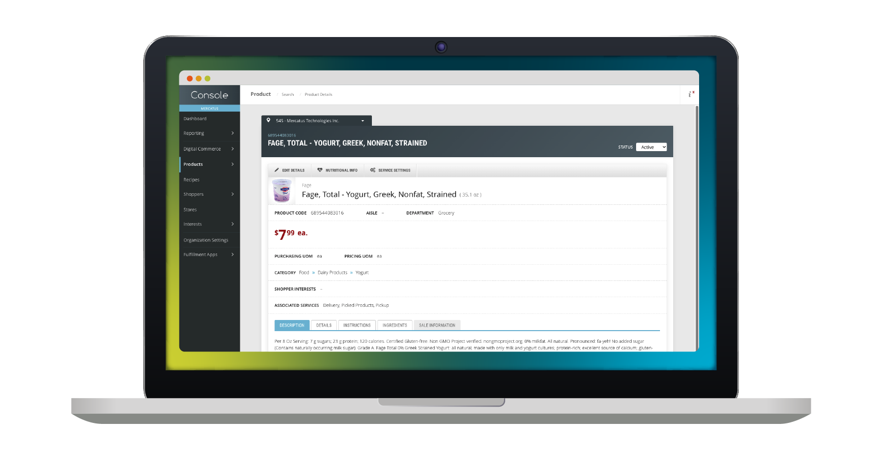 Mercatus Console integrated PIM