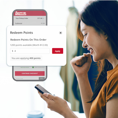 woman tracking her loyalty points