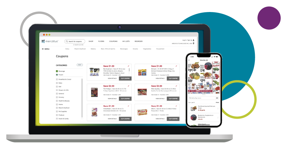 Coupons Flyers and loyalty on the Mercatus platform